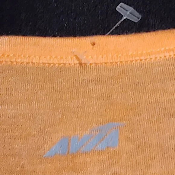 Avia Neon Peach and Bright Pink Hems Short Sleeved Poly Rayon Workout Tee Sz XL - Picture 13 of 16